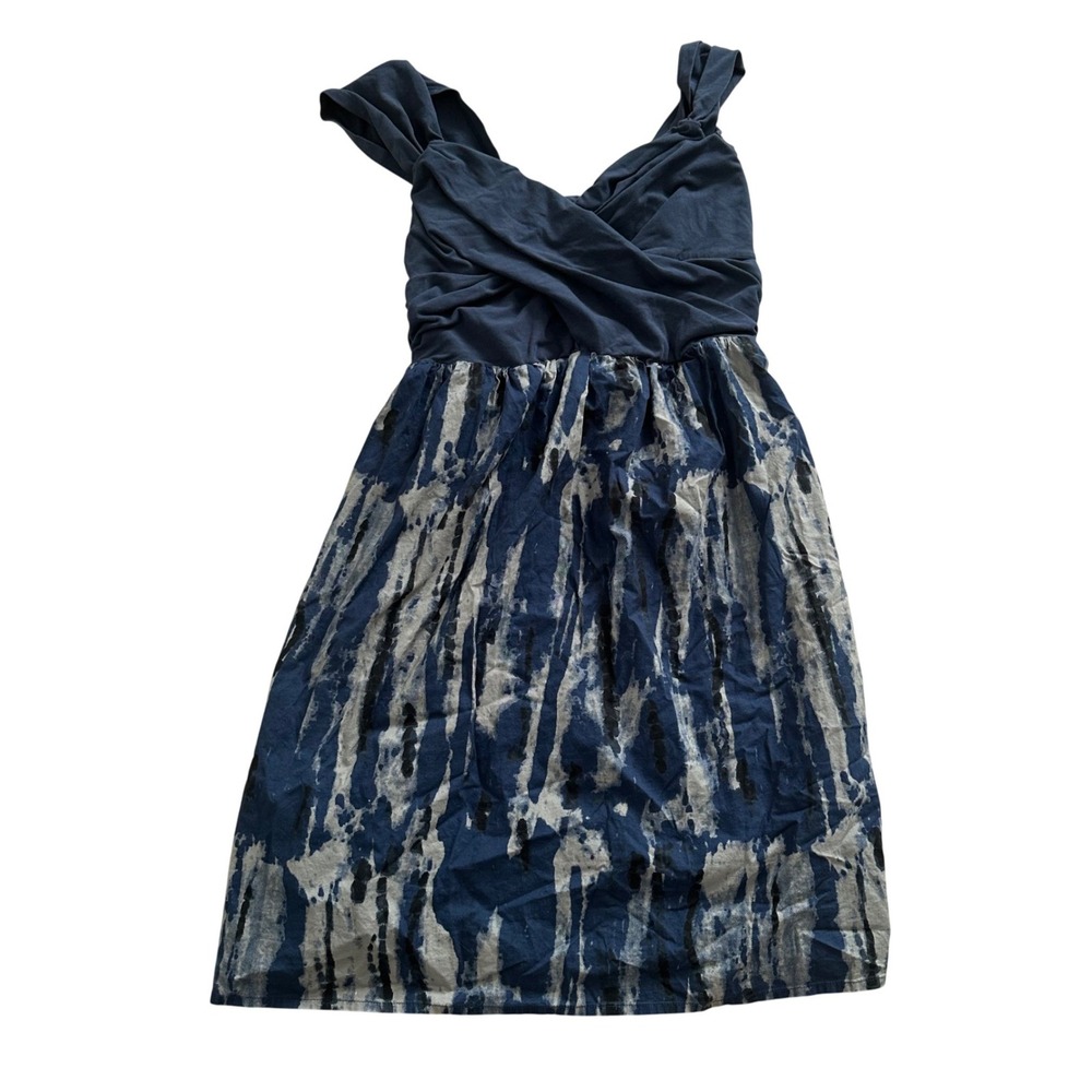 Converse One Star Womens Navy Blue Abstract Tie Dye Mixed Media Dress Size M